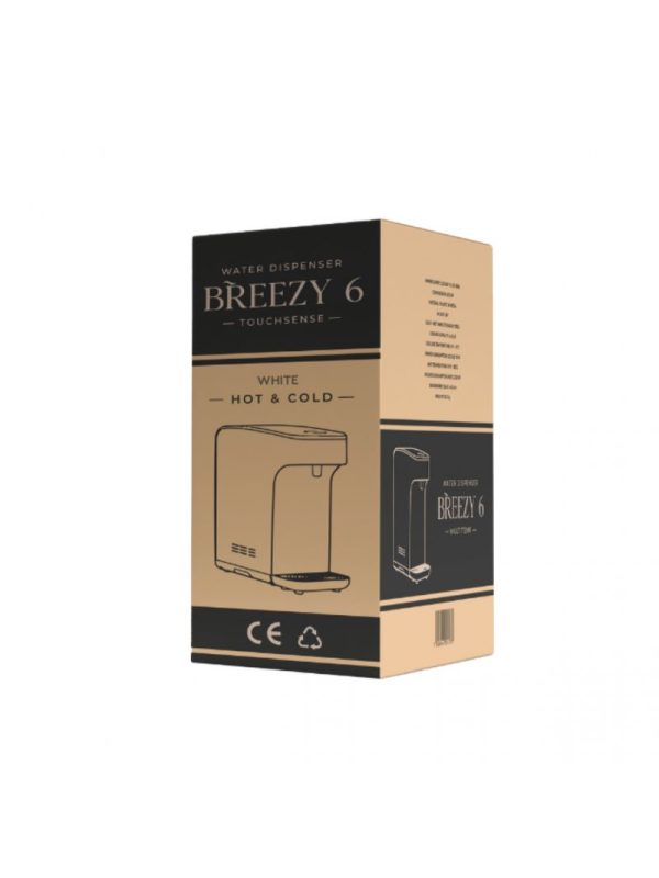 Επιτραπέζιος Ψύκτης Νερού Breezy 6 TouchSense White – Κρύο, Ζεστό & Περιβάλλοντος