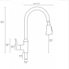 Τρίοδη Βρύση Κουζίνας 3 in 1 Faucet Stretch PREMIUM – Pull-Out με Φιλτραρισμένο Νερό