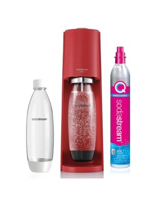 Sodastream Terra Red Συσκευή Παρασκευής Ανθρακούχου Νερού www.filtrareto.gr Συσκευή παρασκευής ανθρακούχου νερού Sodastream Terra Red με φιάλη Quick Connect